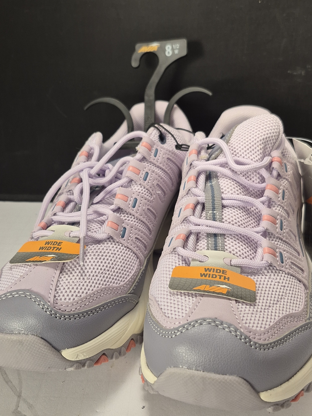 Lavender Wide Width Athletic Sneakers